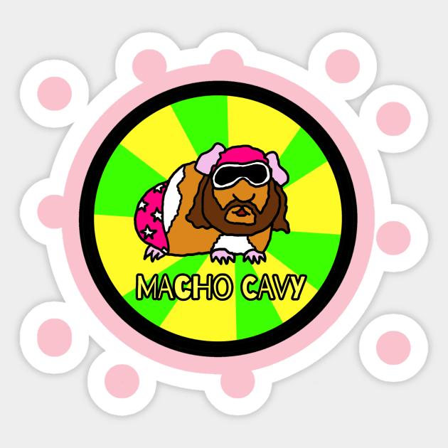 Macho Cavy Sticker by MimeOverMatter